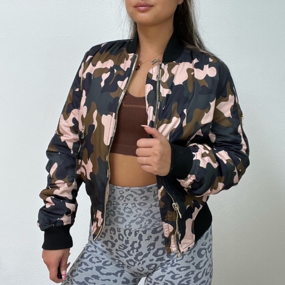 TopShop Camo Bomber Jacket